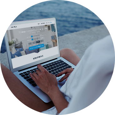 Laptop image for online booking